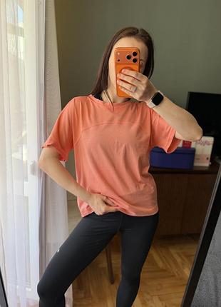 Оранжева спортивна футболка f&f active