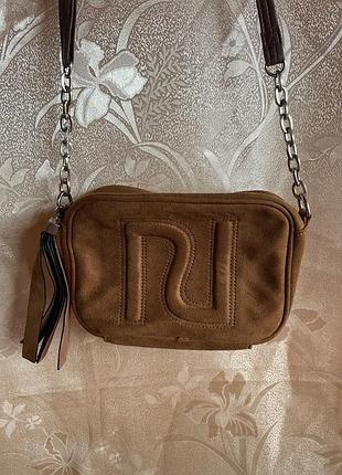 Женская сумочка бренда river island, размер 23 на 15, замшевая