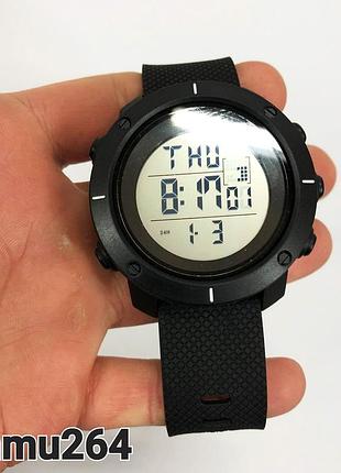 Годинник наручний чоловічий skmei 1213bk black big size, годинник тактичний протиударний. колір: чорний