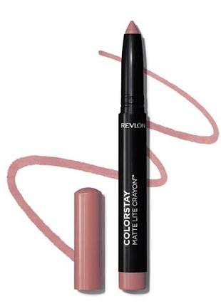 Стійка матова помада-олівець для губ revlon colorstay matte lite crayon lipstick 004