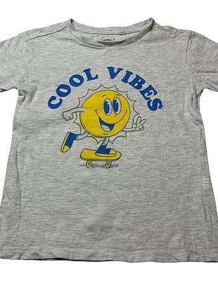 Сіра футболка anko «cool vibes» із сонечком на скейті, розмір 4, 5