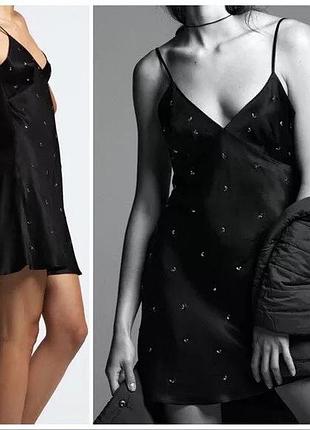Атласное платье сарафан от zara оригинал