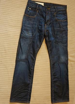 Фірмові темно-сині різані джинси g-star raw ranch radar tapered jeans Голландія 32/30 р.