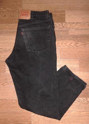 Мужские чёрные джинсы levi's