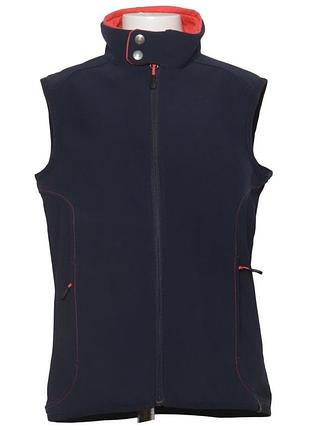 Синя дитяча softshell мембрана софтшел тепла жилетка безрукавка для верхової їзди конічного спорту decathlon fouganza 11-12 років