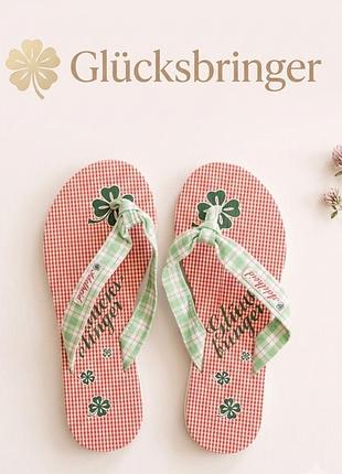Женские шлепанцы,новые шлепки,
сверхлегкие сланцы glücksbringer,р.39-39,5