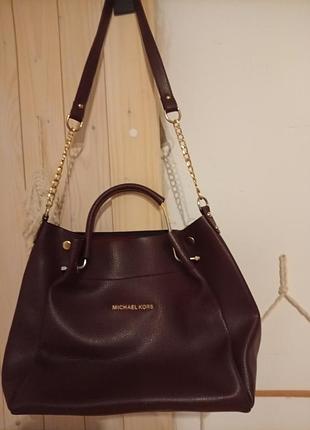 Бордовая сумка michael kors