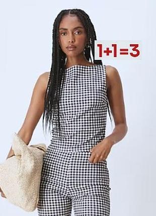 1+1=3 🎁 майка топ у клітинку від asos