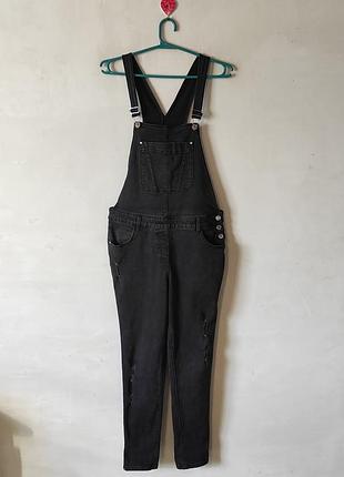 Черный джинсовый комбинезон matalan denim, размер 14 (xl)