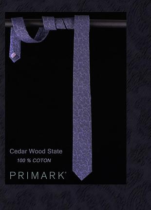 Т.серо-бузкове-фіолет бавовняна краватка огірки пейслі cedar wood state оригінал чоловічий класичний тонкий бавовна котон