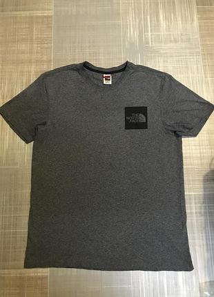 The north  face 💙чоловічий одяг/футболка сірий меланк💛52l