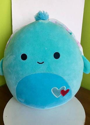 Большая плюшевая мягкая игрушка-подушка-антистресс squishmallows черепаха каскад/ 36 см