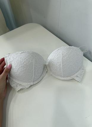 Мережевий білий бюстгальтер h&m з push -up 75в
