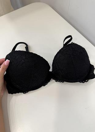 Мережевий чорний  бюстгальтер h&m з push -up 75в