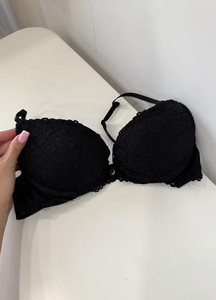 Мережевий чорний  бюстгальтер h&m з push -up 75а