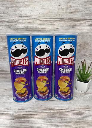 Чіпси pringles cheese burger limited edition чізбургер 165 г
