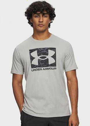 Under armour  футболка из смесового хлопкас  камуфляжным графическим логотипом /15055/