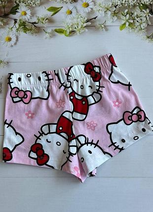 Пижамные шорты на девочку хлопковые hello kitty от primark р.110 см (4-5 лет)
