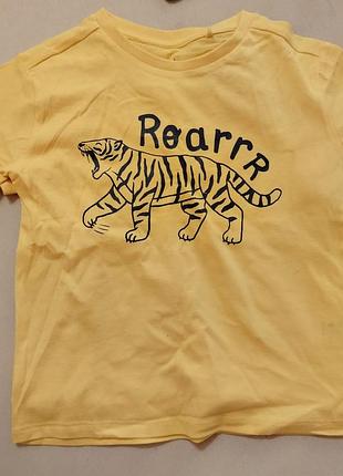 🐯 яркая детская футболка anko "roarrr" с крутым тигром