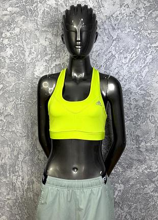 Adidas techfit топик s размер женский спортивный салатовый оригинал