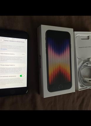 Iphone se 3 (2022) 64gb midnight - a15 bionic, акумулятор 83% 2