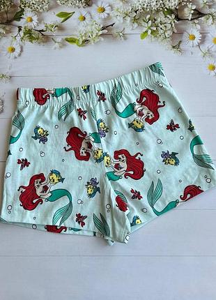 Пижамные шорты на девочку хлопковые русалочка ариэль от primark р.128 см (7-8 лет)
