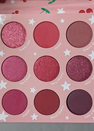 Палетка теней colourpop cherry crush palette