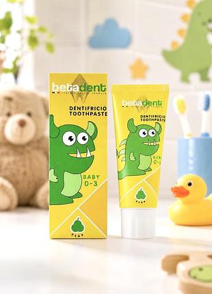 Зубна паста betadent baby pear (0–3 роки), 75 мл