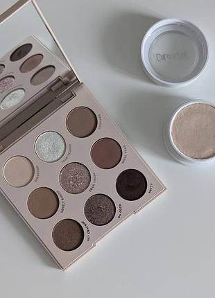 Палетка тіней + хайлайтер colourpop going coconuts palette + super shock highlighter lunch money