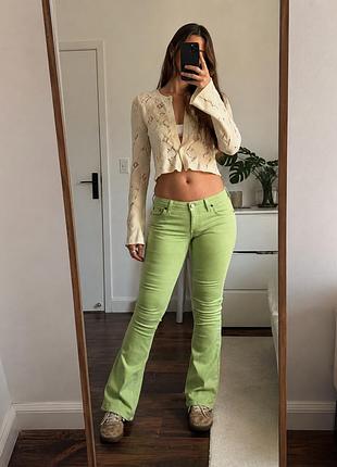Беспроводные джинсы женские клеш s-m cotton
