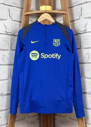 Футбольна тренувальна кофта nike barcelona синя розмір s