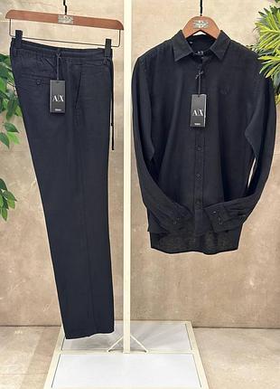 Чоловічий костюм armani в чорному кольорі