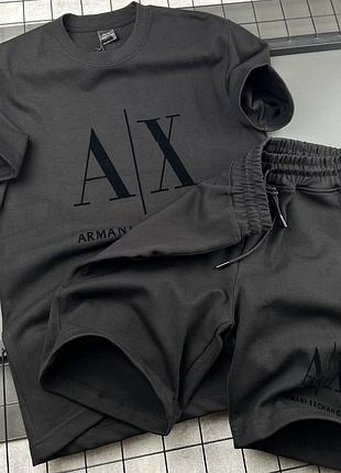 Чоловічий костюм armani в чорному кольорі