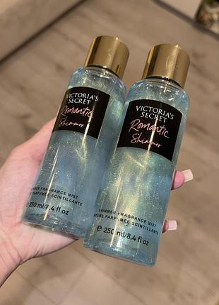 Парфумований спрей з шимером victoria's secret romantic міст парфуми з блискітками