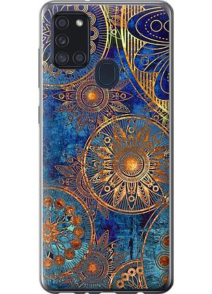 Чехол силиконовый на телефон samsung galaxy a21s a217f золотой узор "678u-1943-58250"