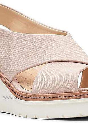 Р.39.5 clarks жіночі шкіряні босоніжки оригінал