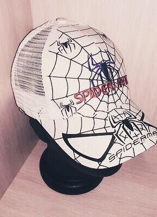 Кепка бейсболка 50-54 рр. дитяча біла spider man