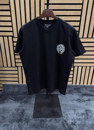 Чоловіча футболка chrome hearts в чорному кольорі
