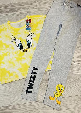 Футболки + лосини для дівчинки looney tunes 134-140 см