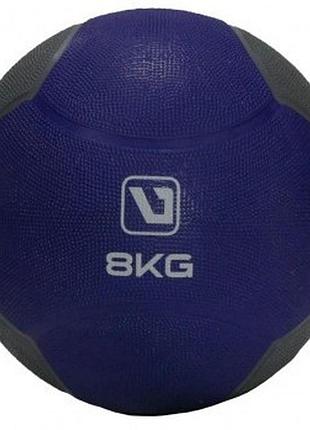 Медбол medicine ball синій, чорний 8кг-286мм (ls3006f-8)