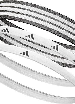 Повязки на голову adidas hairbands monochrome 3pk черный, белый one size