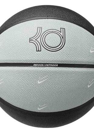 М'яч баскетбольний nike all court 8p k durant deflated wolf grey/black/black/photon dust size 7 (n.100.7111.084.07)