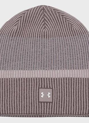 Шапка under armour launch reflective beanie коричневый уни osfm