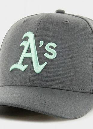 Кепка 47 brand dp oakland athletics графіт, бірюзовий уні osfa