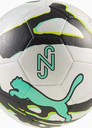 Мяч футбольный puma neymar jr graphic ball белый, черный, мятный 4