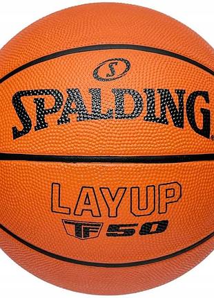 Мяч баскетбольный резиновый spalding tf-50 layup outdoor 84332z no5