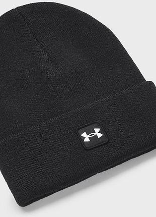 Шапка under armour halftime cuff чорний, білий чол osfm