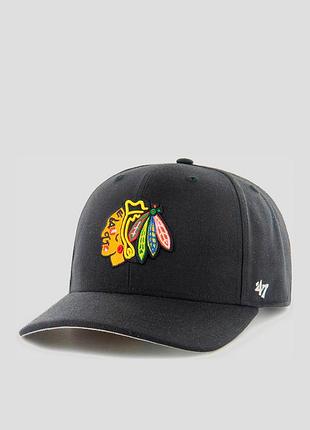Кепка 47 brand mvp dp chicago blackhawks черный, серый уни osfa