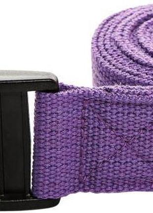 Ремень для йоги yoga straps фиолетовый 183x3.8cм (ls3236a)