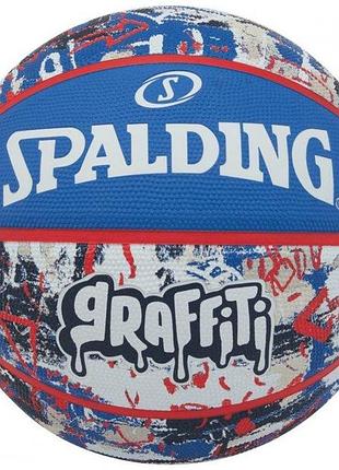 Мяч баскетбольный spalding graffitti ball синий, мультиколор no 7